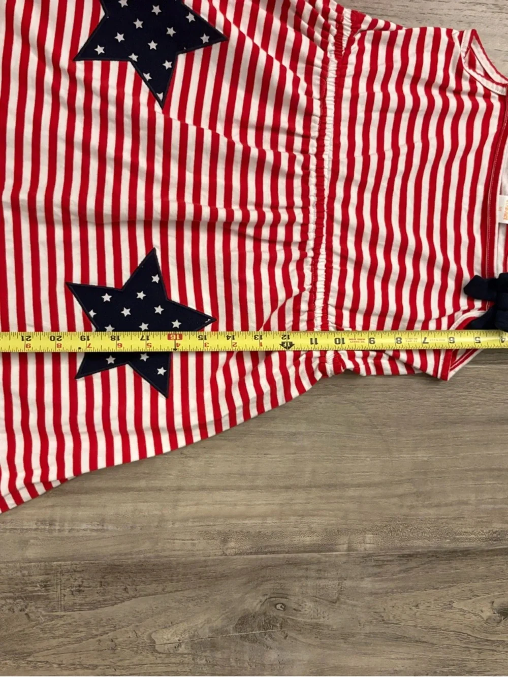 Gymboree Red & White Striped 4th of July Bow Strap Knit Dress Girls Size 10